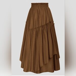 Chic A-Line Brown Skirt